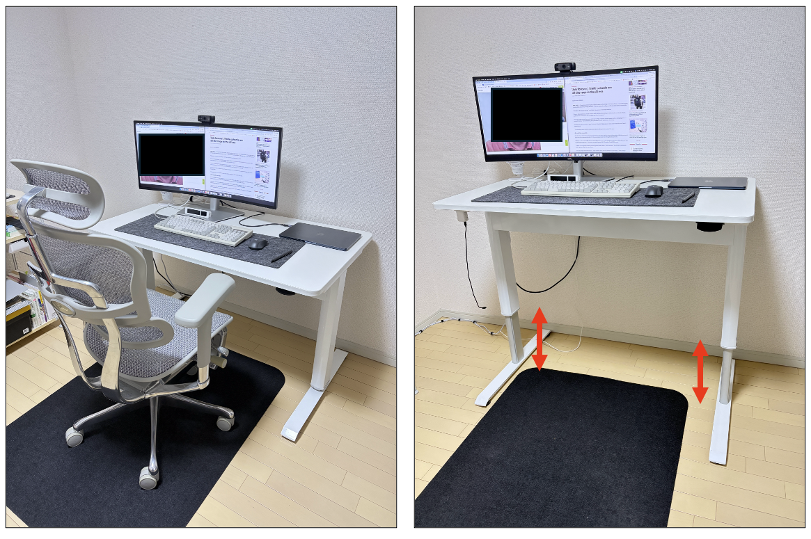 夜、眠気が強い時間帯こそ立ってレッスンを受けています
